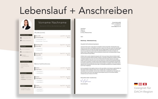 Bewerbungsvorlage CHIC Lebenslauf und Bewerbungsschreiben Vorlage für Berufseinsteiger