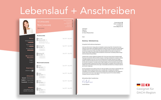 Bewerbungsvorlage KREATIV Lebenslauf und Bewerbungsschreiben Vorlage für Berufseinsteiger