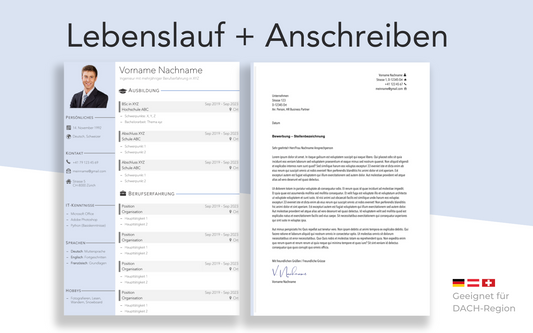 Bewerbungsvorlage MODERN Lebenslauf und Bewerbungsschreiben Vorlage für Berufseinsteiger