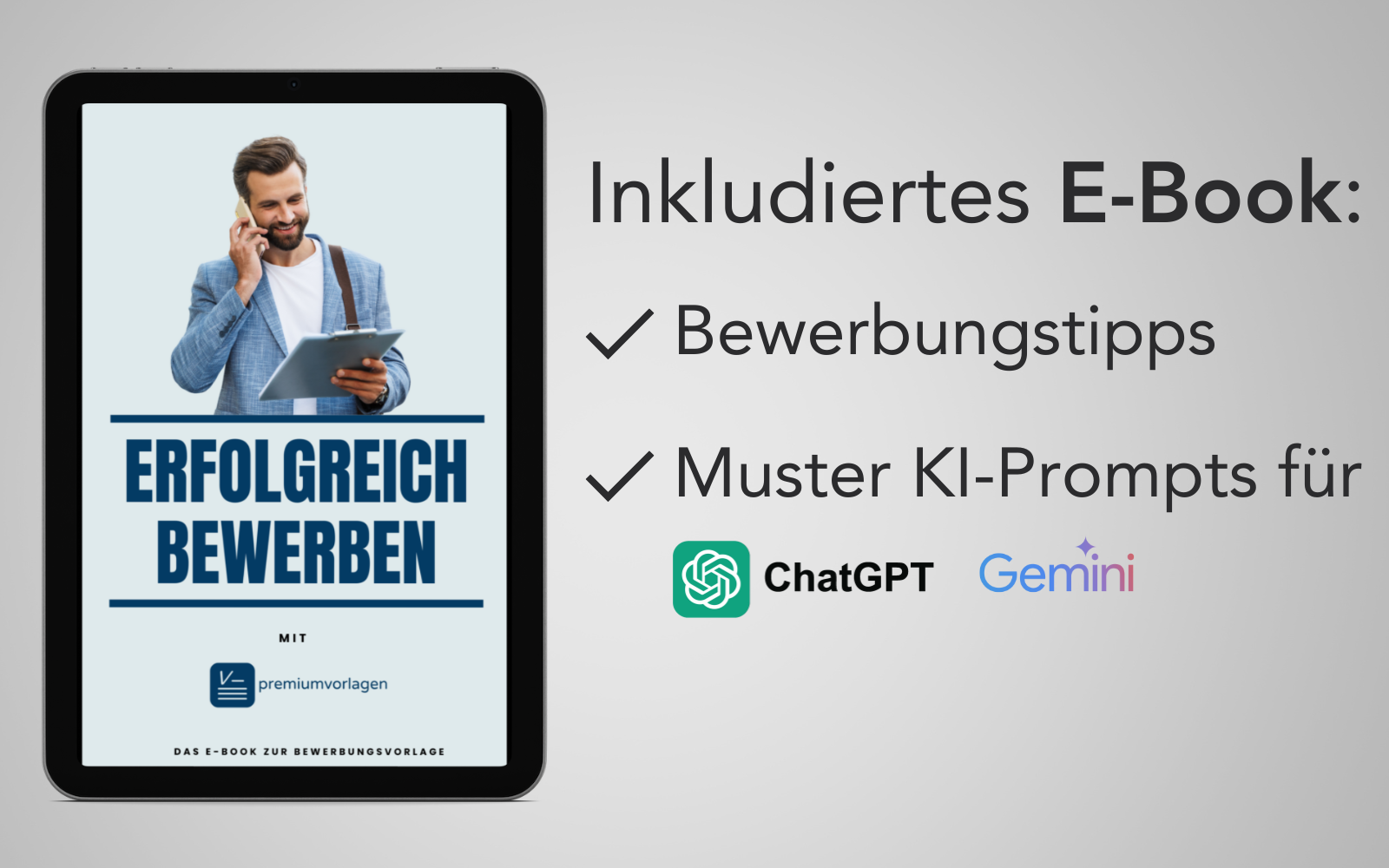 E-Book mit Bewerbungstipps zur Bewerbungsvorlage